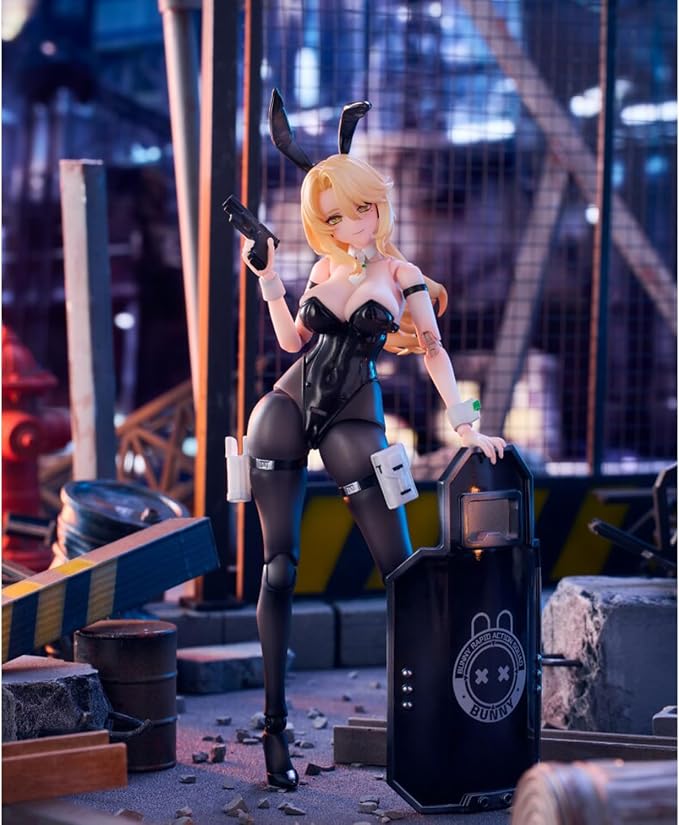 LEBOO 1/12 Action Figures Kit, Rabbit Girl Reaction Force Elena 6.29'' Movable Collectible Anime Cute Figure, Age 15 and Above