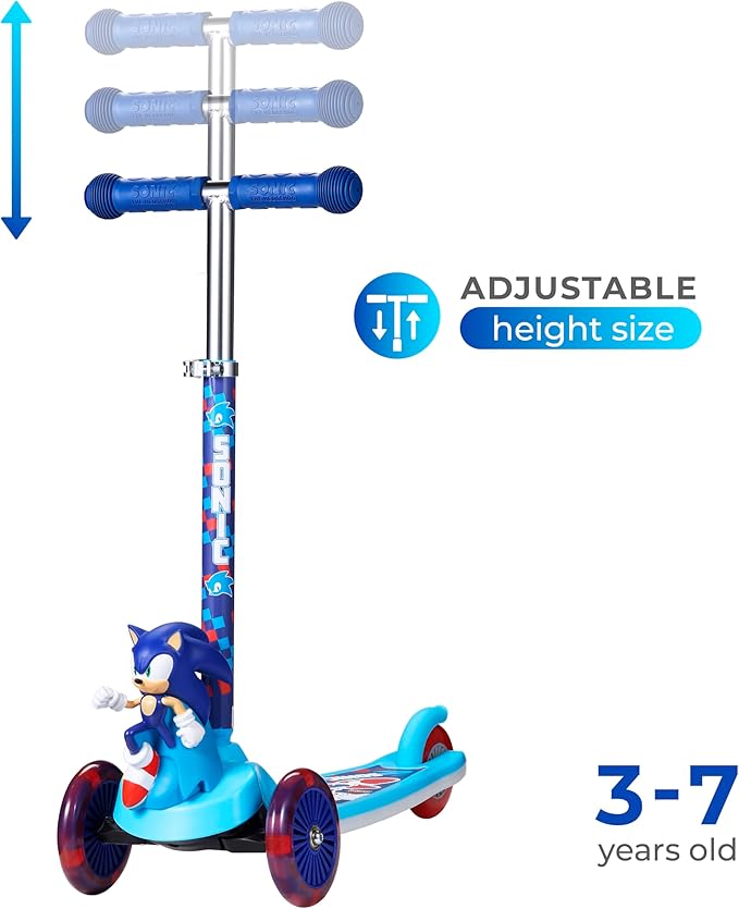 Kick Scooter for Kids, 3 Wheel Self Balancing, Light Up LED Wheels