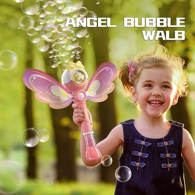 Princess Bubble Wands for Kids Girls - Bubble Machine LED Light Automatic Bubble Toys, Girl Stuff Outdoor Party Toys for Toddlers, Birthday Gift for 3 4 5 6 7 8 Year Old Girls