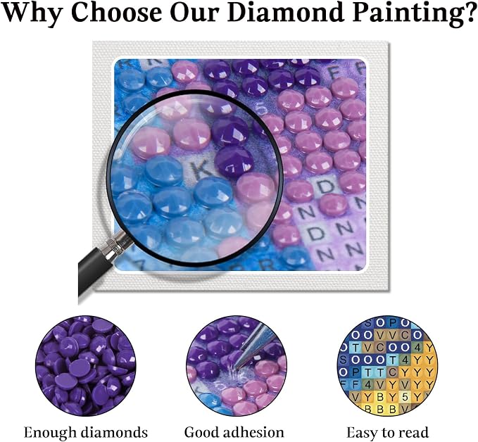 JAKI Diamond Painting Kits for Adults,Square Diamond Art Kits Adults,DIY 5D Full Drill Art Perfect for Relaxation and Home Wall Decor(12x16inch)