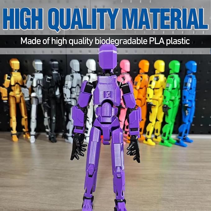 FoxVilla Assembly Completed T13 Action Figure, Titan 13 3D Printed Action Figure, Lucky 13 Assembled Dummy 13 Glow in The Dark