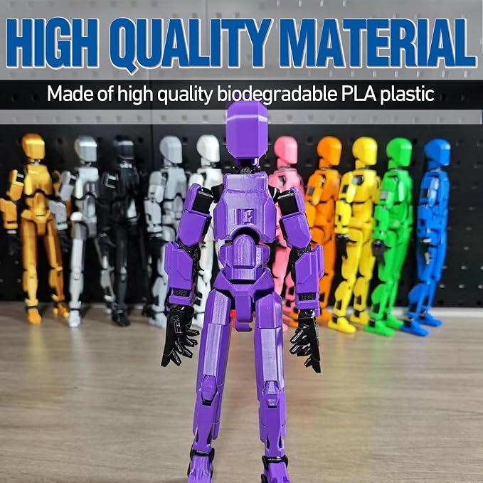FoxVilla Assembly Completed T13 Action Figure, Titan 13 3D Printed Action Figure, Lucky 13 Assembled Dummy 13 Glow in The Dark