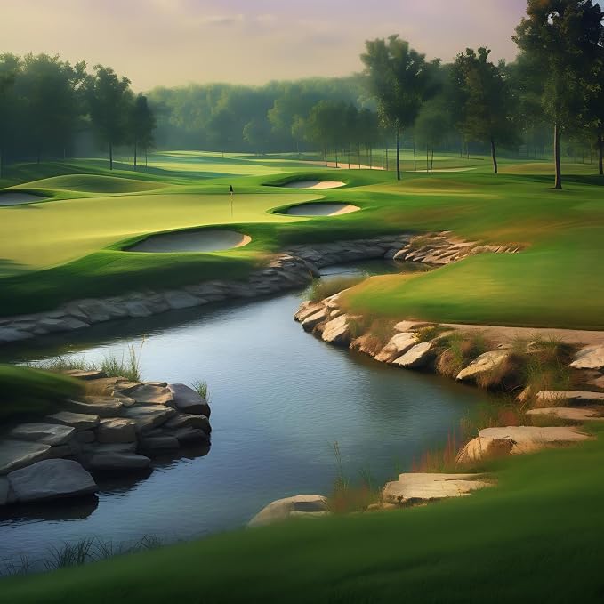 500 Pieces Golf Course Large Jigsaw Puzzle for Adults Floor Puzzles DIY Children Educational Fun Games or Toys Wooden Puzzles Home Decor Best Gifts for Elders Friends - Scenic Series