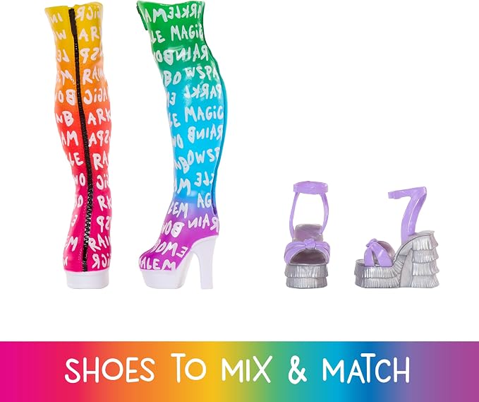 Rainbow High Amaya’s Rainbow Closet Playset + Exclusive Rainbow Doll, Bonus Fashion and Shoes, Purses, Hangers, Clothes Rack, Shelves, Kids Gift Ages 4+