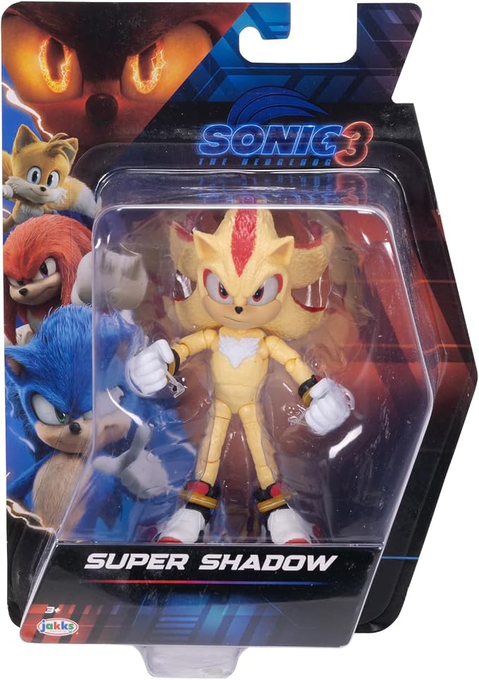 Sonic The Hedgehog Sonic 3 Movie 5" Super Sonic Action Figure: New Character from Jakks Wave #3