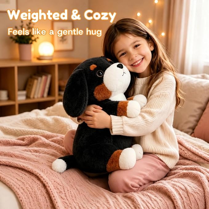 Bernese Mountain Dog Weighted Stuffed Animal Plush Toy(10.6 Inch, 0.7 Lbs)