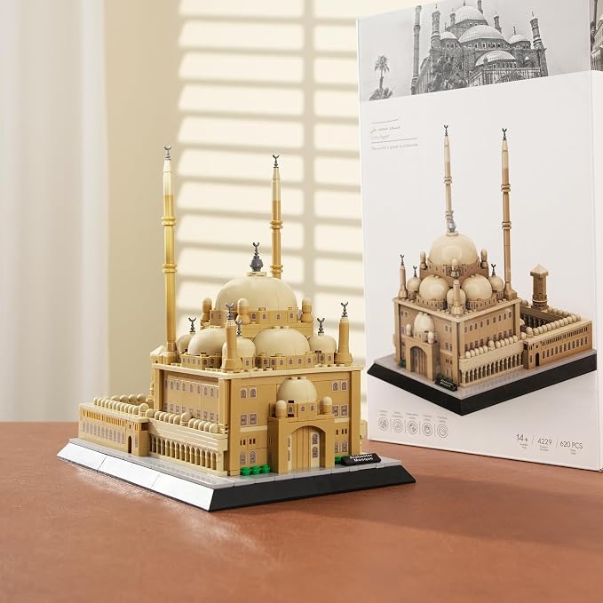 Mosque of Mohammed Ali Cairo Building Set – 620Pcs Architecture Model Kit, Egypt Landmark, Home Office Decor, Collectible Travel Souvenir for Architecture Enthusiasts