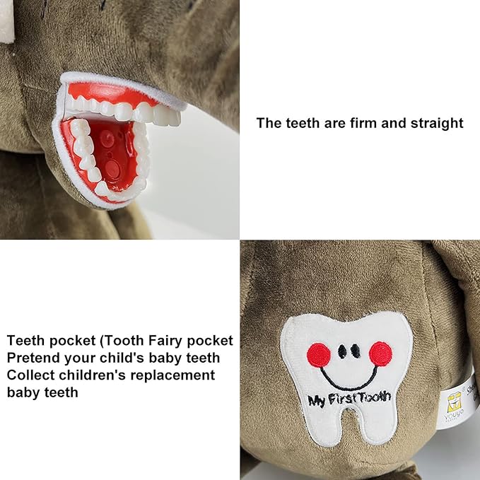 Tooth Fairy Plush Doll, Dental Stuffed Oral Health Presentation Puppet Doll Tooth Fairy Dental Educational Plush Small Size Doll with Teeth for Kids Chidren Boys Girls