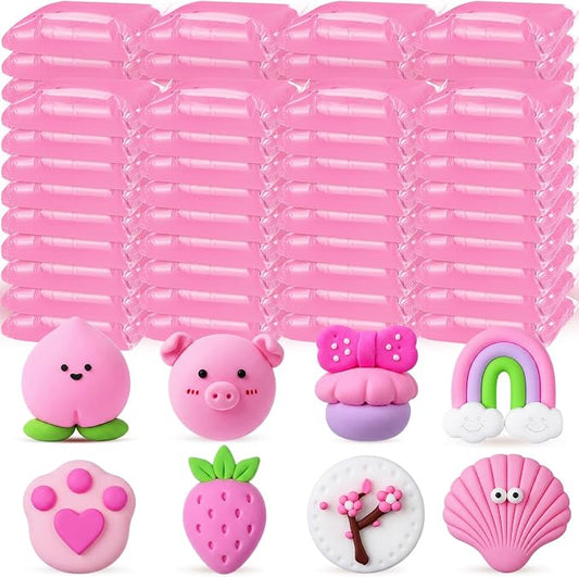 VioraWhite 72 Pcs 38oz Air Dry Clay Bulk Modeling Ultra Lightweight Foam Modeling Clay for Kids Adults DIY Gifts Party Arts Crafts and School Project Supplies (Light Pink)
