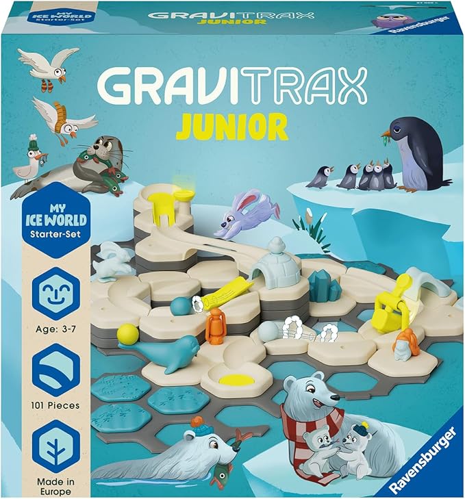 Ravensburger GraviTrax Junior Starter Set L Ice - Marble Run, STEM and Construction Toys for Kids Age 3 Years Up - Kids Gifts