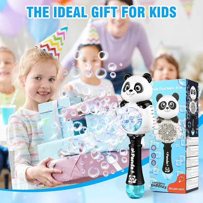 Aooess Bubble Machine for Kids Ages 4-8 Years Old: Light Up Bubble Wand for Parties Outside Toys for Toddlers 3-5 Automatic Bubble Machine Rechargeable Gifts for 3 + Year Old Girl Boy