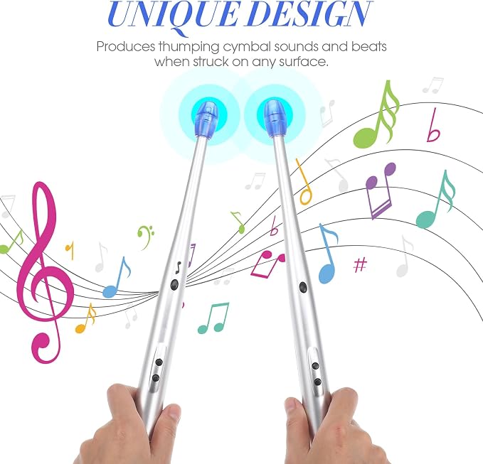 Pair Electronic Drumsticks Drum Sticks s for Electronic s Rhythm Toddler Toy Rhythm s for Kids Electric Toys Music Kit 5b