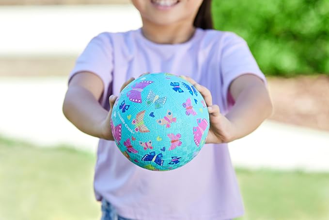Crocodile Creek Playground Ball - Durable Rubber Ball for Kids Ages 3 and Up - Bouncy Inflatable Ball for Kickball, Indoor Games, and Outdoor Sports - PVC-Free