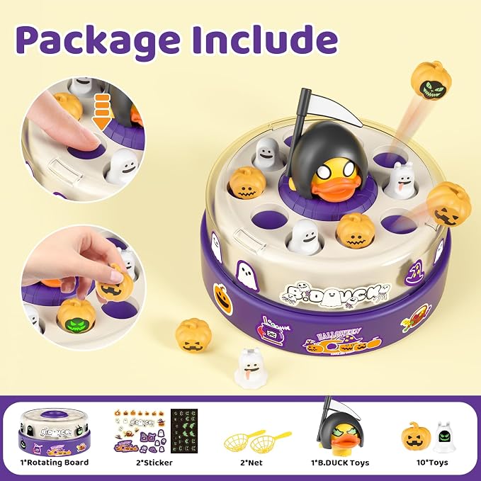 BLF FUN B.Duck Games for Kids 4-6, Bounce and Catch Duck Toys for Toddlers 3-5, Kids Family Board Game, Christmas Birthday Easter Gifts for Boys and Girls 5-7