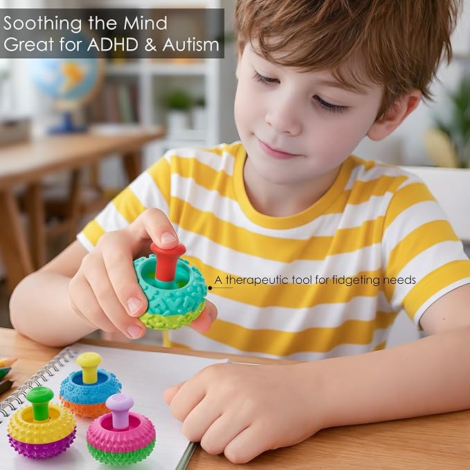 Silicone Thumb Rocker Fidget Toys for Kids Adults ,4PCS Stress Relief Sensory Toys for Autism ADHD Anxiety,Fun Textures Gadgets,Office Desk Toy,Stocking Stuffers for Women Men Teen Gifts