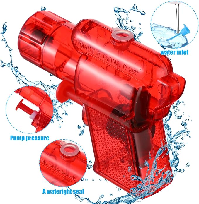 Threan 100 Pack Water Gun for Kids Mini Water Gun Toy Colors Plastic Squirt Pistol Small Fun for Adults Teens Summer Pool Beach Party Favor Outdoor Game Bath Birthday(Cute)