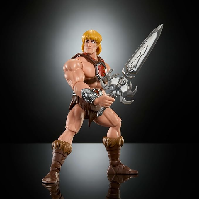 Masters of the Universe Origins Action Figure 200X Cartoon Collection He-Man, 5.5 Inch 1980s Motu TV Hero, Detailed Design & Power Sword Accessory