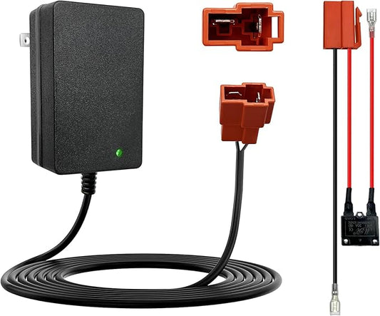 6 Volt Battery Charger for Kids Electric Car, Compatible with MINNIE MOUSE, BMX X6, Wal-Mart, Moto ATV Quad Car for Kid, Replacement Parts for Ride on Toys Kid TRAX Charger with Wire Harness Connector