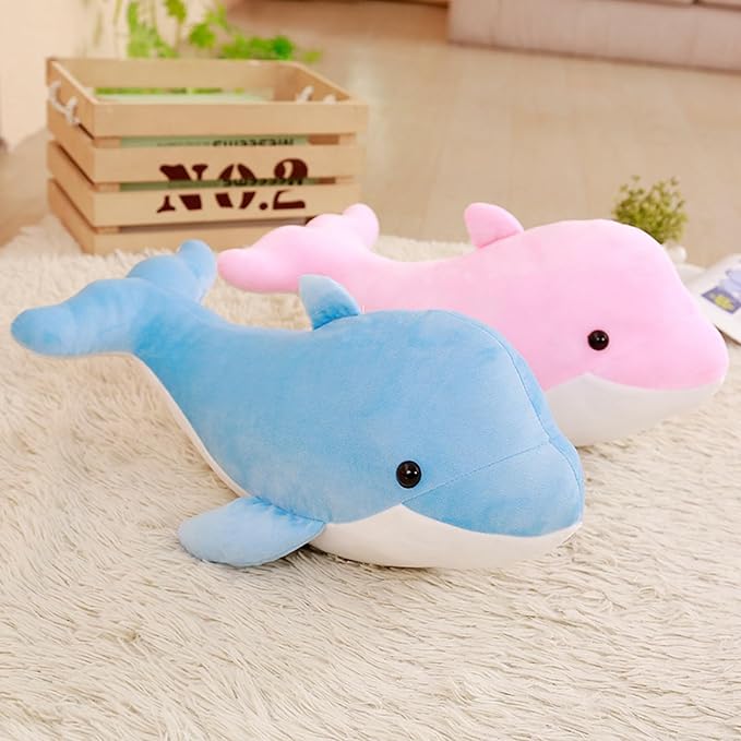 Dolphin Stuffed Animals Plush Pillows Soft Sea Animal Plush Dolls Stuffed Animal Plushies (Sky Blue-10.5Inch)