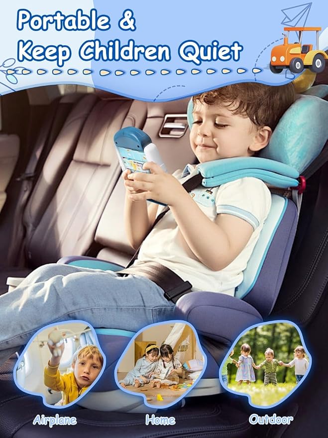 16-Piece Rotating Puzzles for Kids 4-6, Toddlers Puzzles 2-4, Road Trip, Airplane Activities Game, Travel Toys - Brain Teaser, Fine Motor Skills, Birthday Gifts Boys & Girls