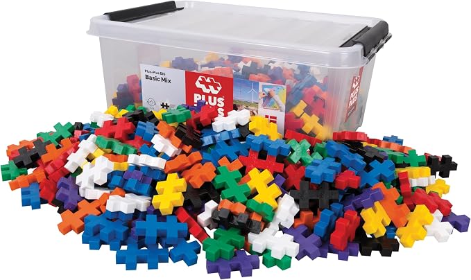 PLUS PLUS Big - 400 Piece Set in Storage Tub - Interlocking Large Puzzle Building Blocks, Quiet Stem Toys for Toddlers - Gifts for Boys & Girls