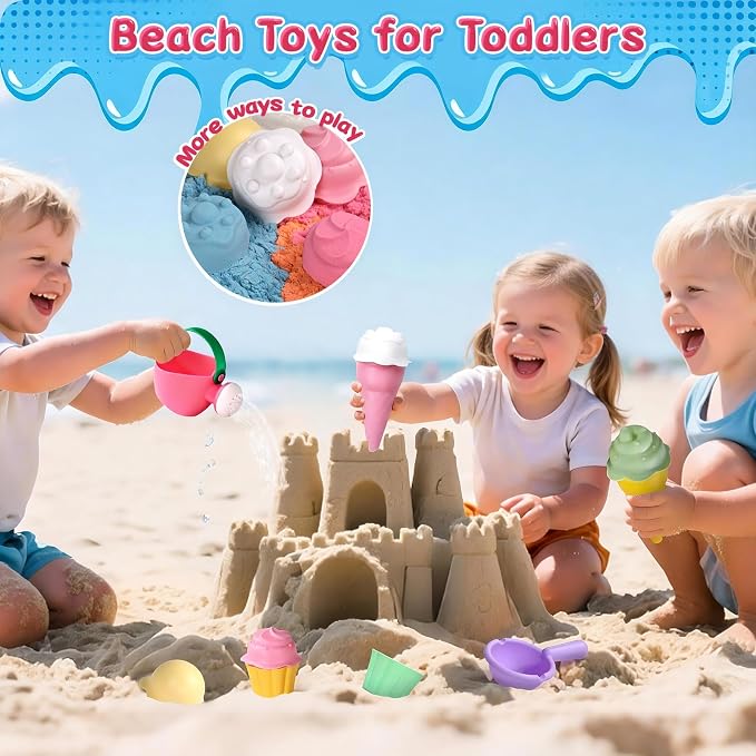 Bath Toys for Kids Ages 4-8 Ice Cream Foam Maker Bubble Pretend Play Cake Set Bath Toys for Toddlers 3-5 Bathtub Water Toy Birthday Gifts for 3 4 5 Year Old Girls Boys