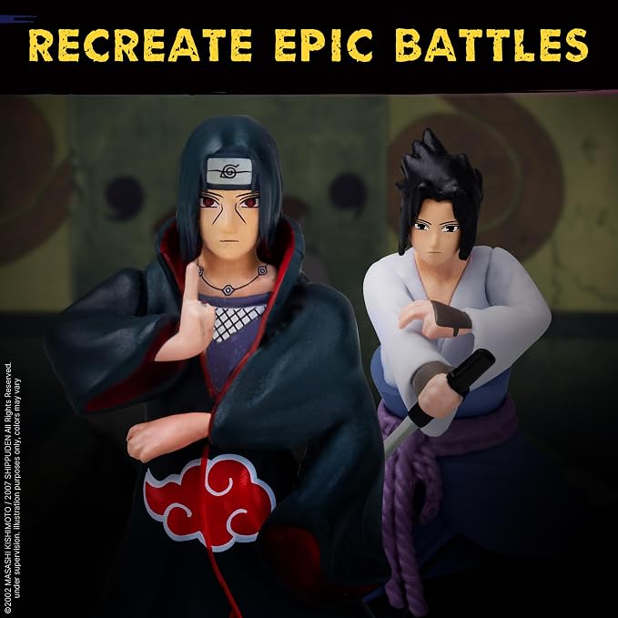 P.M.I. Naruto Shippuden Collectible Mini Figures 6 Pack Deluxe Box | Anime Action Toy Set Featuring Team 7 Ninjas, Akatsuki, Legendary Sannin & Rare Shinobi (Assortment C)