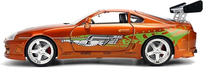 Diecast Model Car Compatible for Fast & Furious 25th Anniversary Edition 1:24 Brian's Toyota Supra in Brush Finish Color by Jada