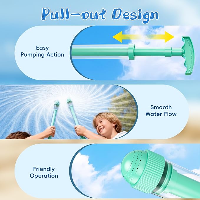 16 Pack Firework Spray Water Toys, Creativity Squirt Water Blaster Guns for Kids Adults, Firework Spray Water Soaker Toy Toys for Pool Party Outdoor Summer Water Games