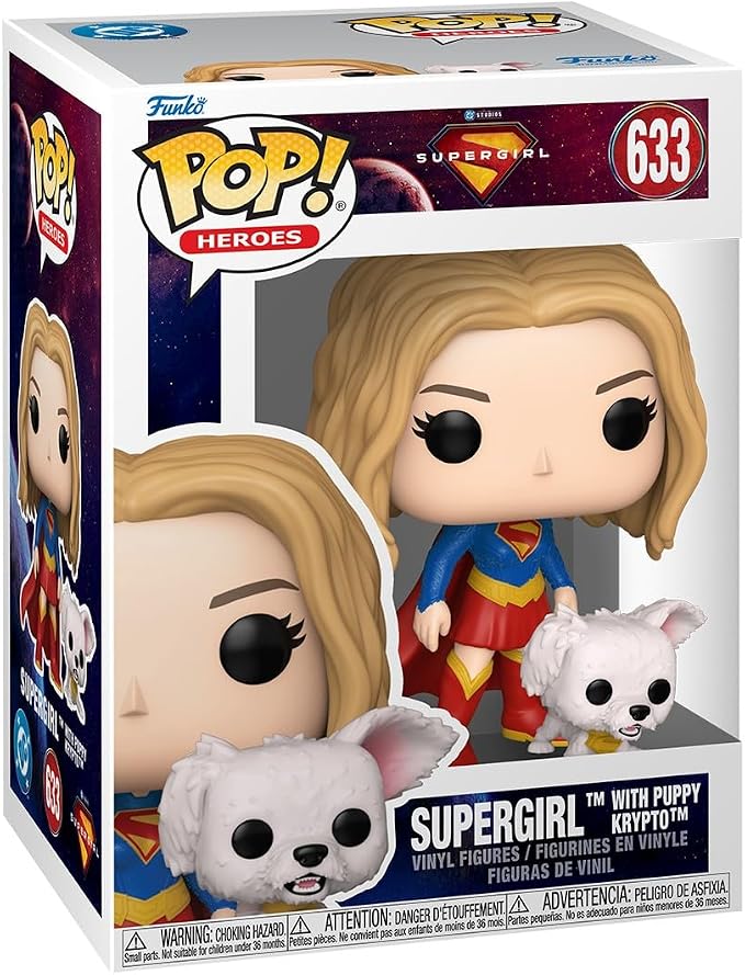 Funko Pop! & Buddy: Supergirl - Supergirl with Puppy Krypto - Collectable Vinyl Figure - Gift Idea - Official Merchandise - Toys for Kids & Adults - Marvel Fans - Figure for Collectors and Display