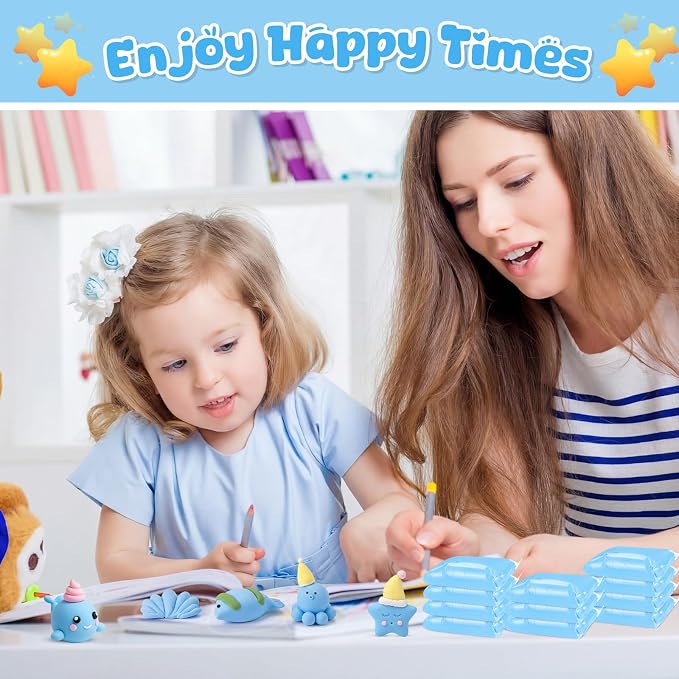 VioraWhite 72 Pcs 38oz Air Dry Clay Bulk Modeling Ultra Lightweight Foam Modeling Clay for Kids Adults DIY Gifts Party Arts Crafts and School Project Supplies (Sky Blue)