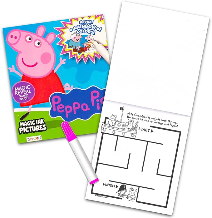 12 Mess Free Imagine Ink Coloring Book Set for Kids - Bulk Bundle with 12 No Mess Coloring Books (Sonic, Bluey, Mickey, Minnie, Spidey, Peppa Pig)