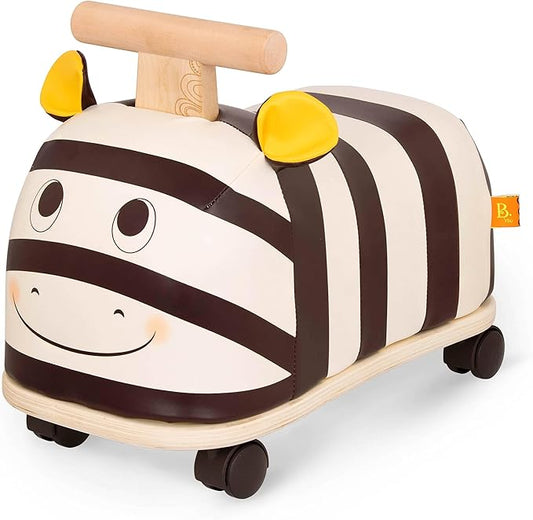B. toys – Ride-On Zebra – Ride-On Toy for Toddlers – Soft Seat – Wooden Toys – 18+ Months – Zippity Zebra