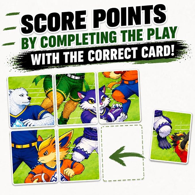 Flag Football Card Game, Gift for Boys & Families Ages 7+
