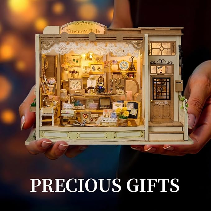 CUTEROOM DIY Miniature House Building Kit, Dollhouse Kit for Adults, Realistic Mini House Building Model Kit, Creative Crafts Home Decor Gift - Vitrine's Tale