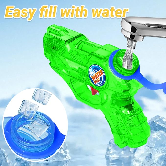 Water Gun for Kids Toddler: 6 Pack Mini Water Guns Squirts Small Soaker Pistol Super Blasters with Trigger for Boys Girls Summer Swimming Pool Beach Water Outdoor Fighting Party Bath Ideas Gift Toys