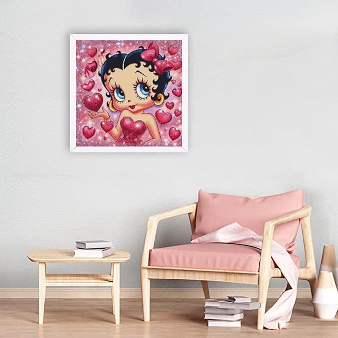 JAKI Diamond Art Kits for Adults,Cartoon Diamond Art Paintings for Beginners,5D Full Drill Gem Art Kits for Adults for Gift Home Wall Decor(12x12inch)