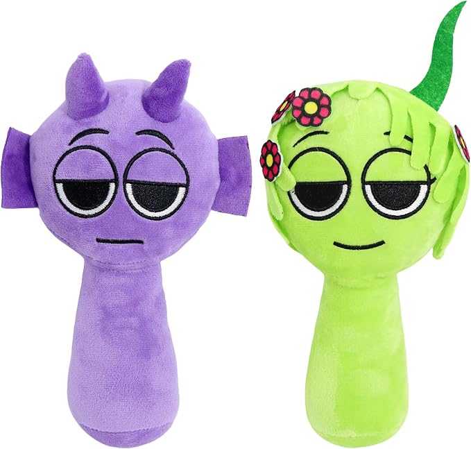 Plush Toys Song Game Plushies Stuffed Plushes Soft and Funs Stuffed Toys Dolls for Fans and Friends Christmas Birthday for Girls Boys (Purple+Green)