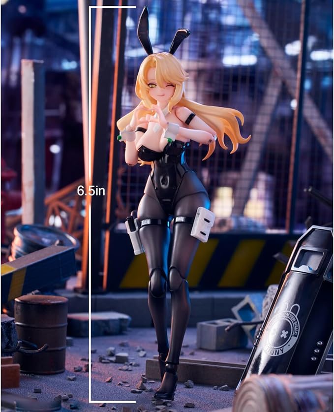 LEBOO 1/12 Action Figures Kit, Rabbit Girl Reaction Force Elena 6.29'' Movable Collectible Anime Cute Figure, Age 15 and Above