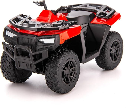 RMZ City 1:36 ATV Off Road Vehicle Model Car, Diecast Pull Back Beach Motorcycle Toy Car for Kids Boy Girl, Car Model Collection and Decoration, Red