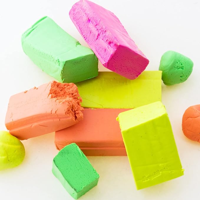 BAZIC Products 1 lb 4 Fluorescent Color Modeling Clay, for School Office Home