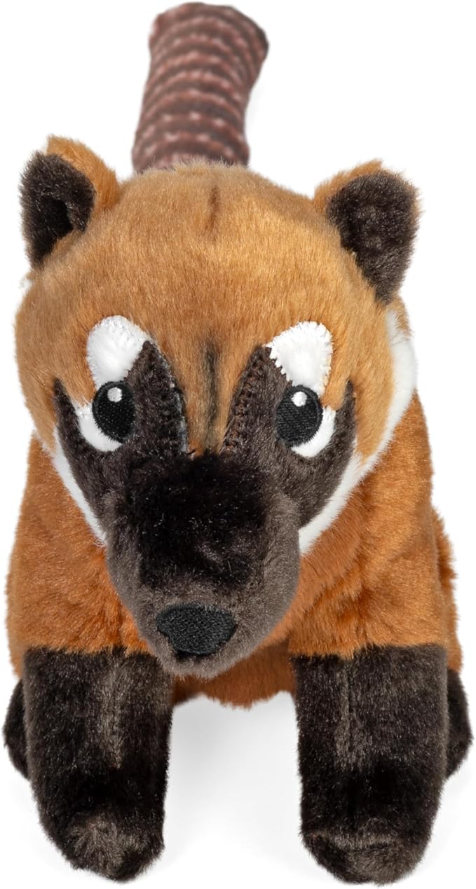 Wild Republic Rainforest Coati, Stuffed Animal, 6 Inches, Plush Toy, Fill is Spun Recycled Water Bottles