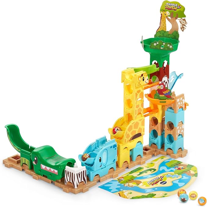 VTech Marble Rush Jungle Journey Set Preschool Marble Run Toy