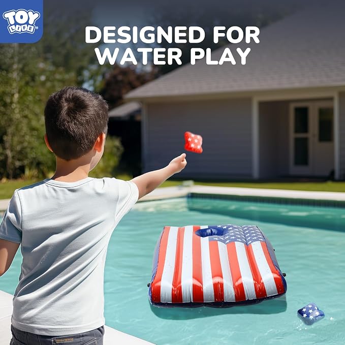 TOY Life 2 Sets Inflatable Pool Games Toys, Pool Cornhole Game Floating Toys for Adults Family, Water Games for Adults, Bean Bag Toss Game for Swimming Pools