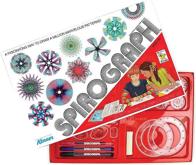 Spirograph Retro Deluxe Set – Arts and Crafts, Kids Toys, Art Supplies, Craft Supplies, Drawing Kit, Spiral Art, Reproduction of Classic Gear Design Kit, Pens, Design Sheet Included, Ages 8+