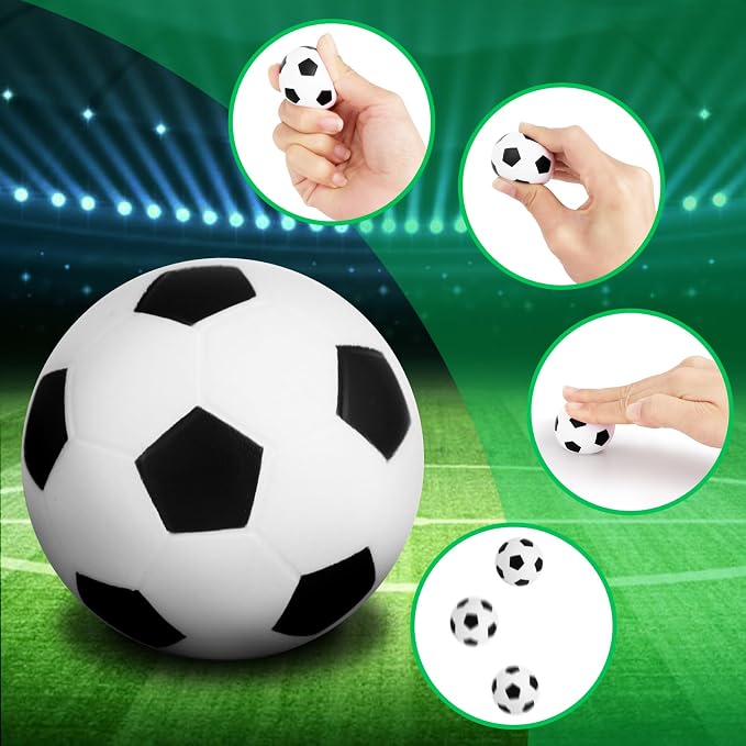 Hooqict Mini Soccer Stress Balls 25 Pack Small Foam Sports Stress Ball for Kids Squeeze Ball Anxiety Relief Toy Boy Soccer Party Decorations Supplies Class Prizes