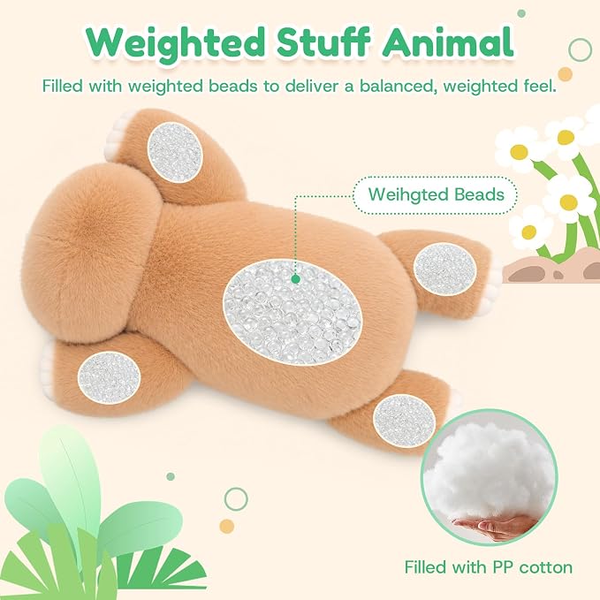 Sloth Weighted Stuffed Animal, Soft Plush Toy Gift (24.8 Inch, 3.6 Lbs)