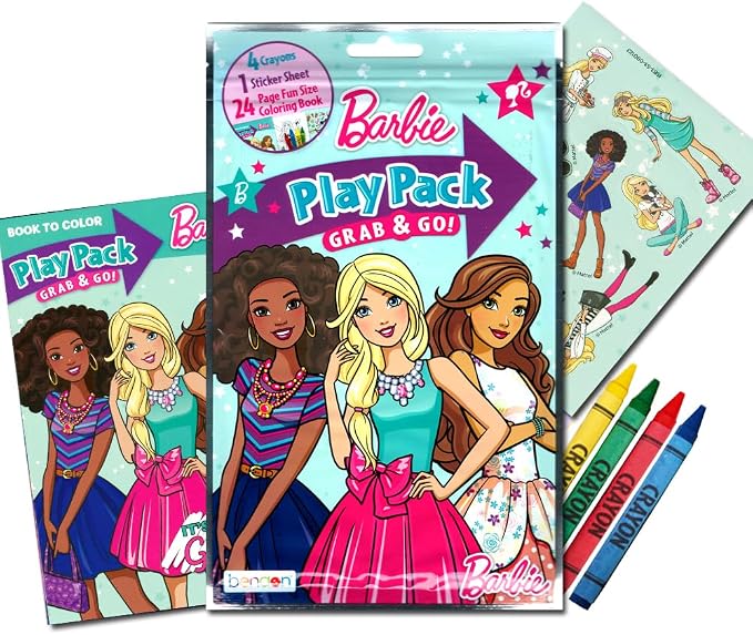 Barbie Coloring and Activity Book Bundle with Imagine Ink Coloring Book, Stickers and More