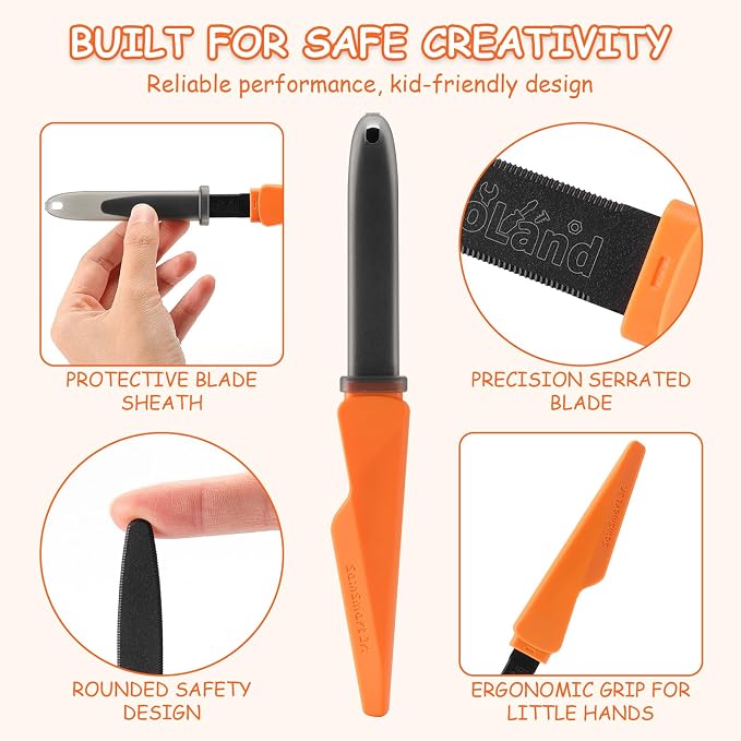 SainSmart Jr. 228 PCS Cardboard Construction Kit, Cardboard Tools for Kids STEM Projects, Classroom & Family DIY Activities | Reusable Cutting Tools with Safe Cutter, Tool Box & Tape Measure