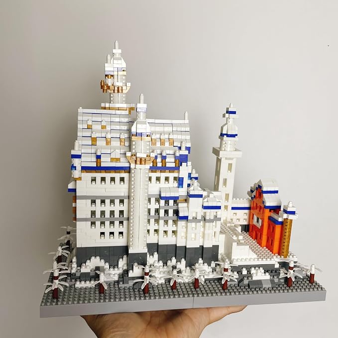 Germany Swan Stone Castle Micro Building Blocks Toys Set: Craft Your Own Royal Legacy